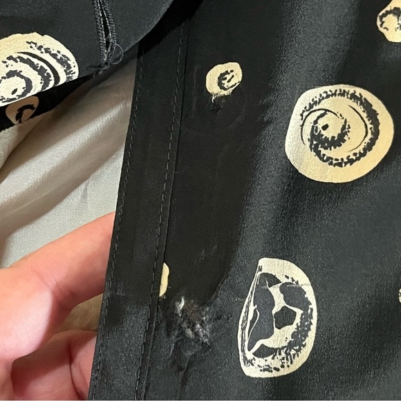 Louis Feraud US12 42 Vintage Cap Sleeve black circle dot 0128 - Picture 11 of 15